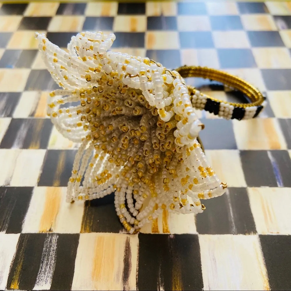 New MacKenzie-Childs napkin ring gold - Picture 6 of 9